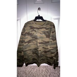 “God is Good.” Camouflage Crewneck Sweatshrit